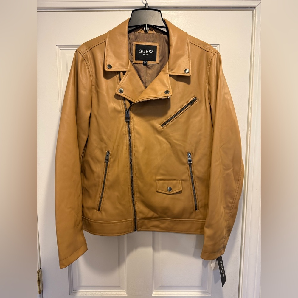 Guess Men’s Faux Leathe Moto Jacket